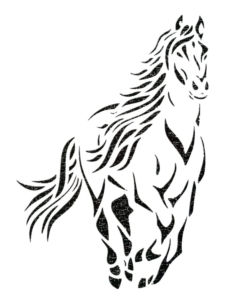 OBUY Lion Deer Tiger Wolf Whale Horse Animal Stencils for Painting on Wood, Fabric, Walls, Airbrush + More | Reusable Mylar Template (Horse)